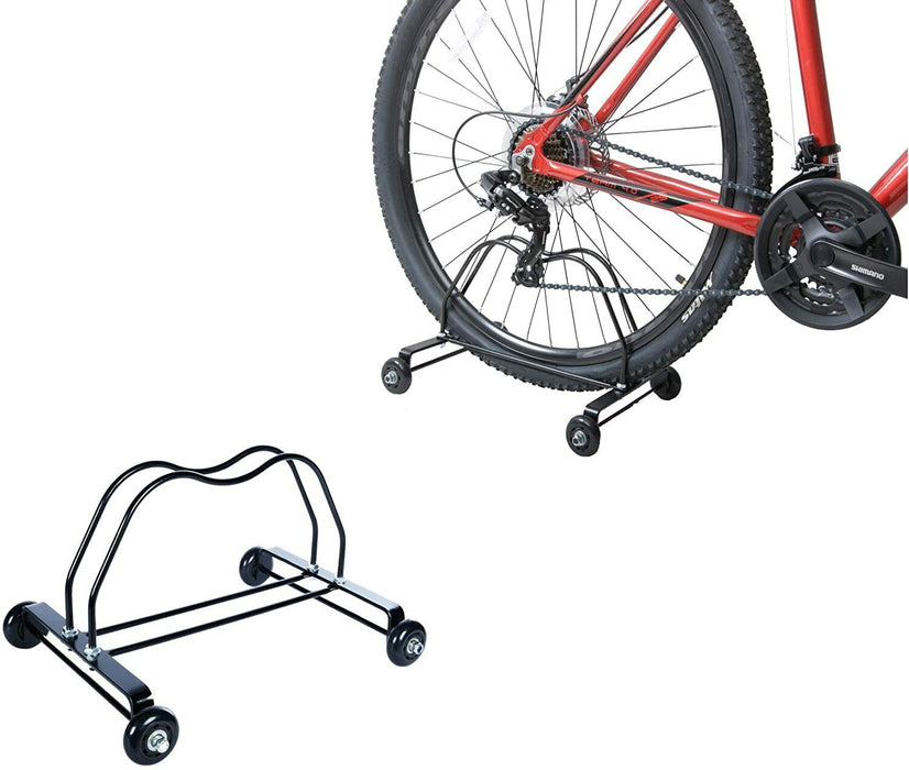Bmx Display Rack Ammaco 4 Wheel Heavy Duty Rolling Bike Bicycle Floor Display Stand Rac
