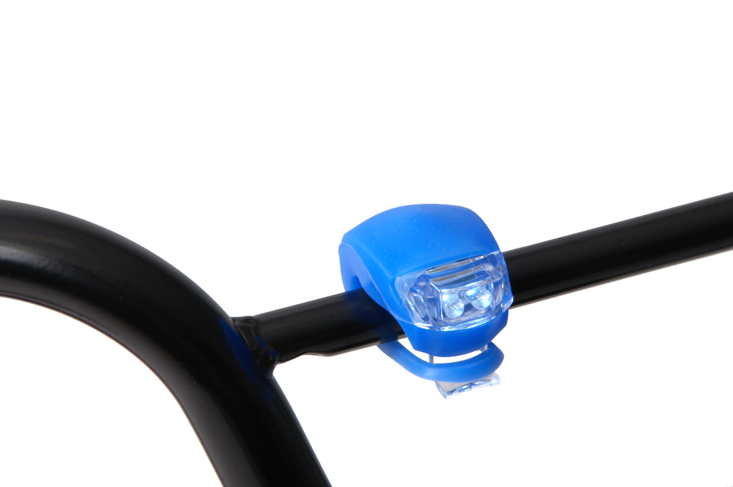 Bicycle - Bike Front & Rear LED Lights Set Wrap Around Silicon - Choose Colour:
