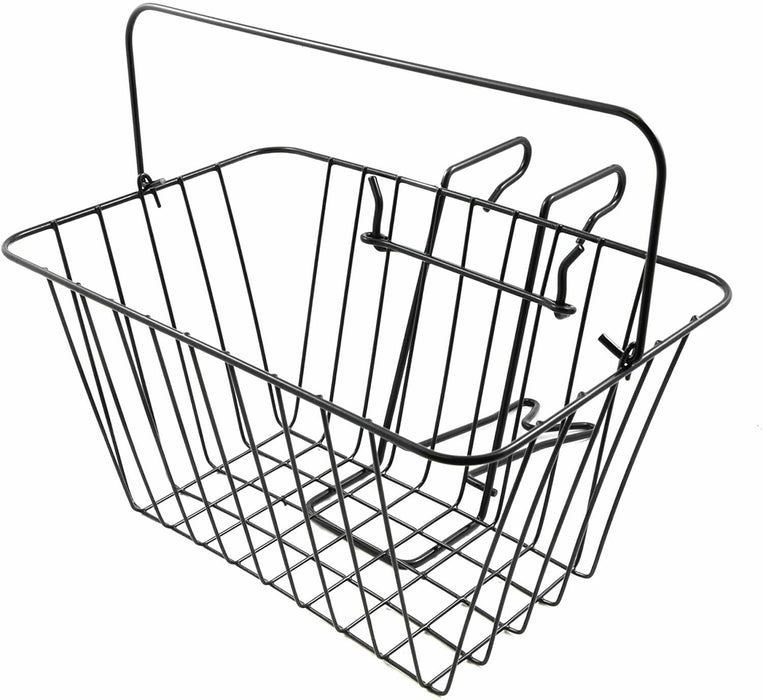 LARGE FRONT WIRE MESH BASKET WITH CARRY HANDLE AND EASY FIT BRACKET 16" WIDE