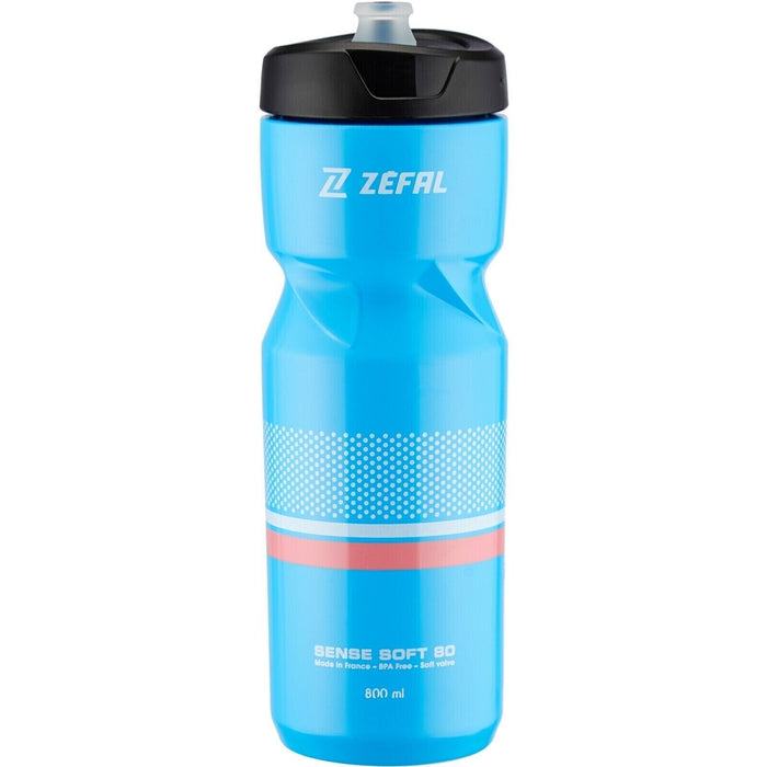 Zefal Sense 80 Cyan Soft 800ml Sports Water Bottle - Pack Of 2