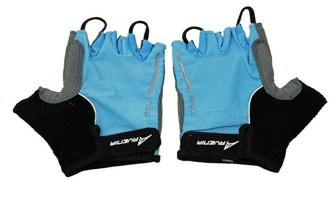 RALEIGH AVENIR LADIES TRACK, SPORTS MITTS WOMENS CYCLING GLOVES SKY BLUE