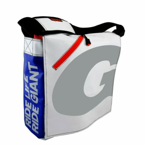Giant Mission White PVC Shoulder Laptop Bag Suitable For Cycling & Scooting