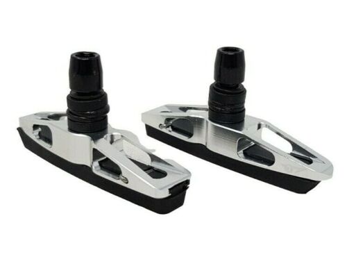 Two Pairs Of CNC V Type Bike Brake Blocks With Smooth Dry Weather Pads SM-1374