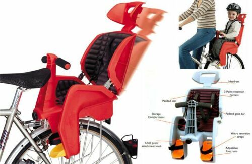 Red Beto Deluxe Bike Baby Seat With Alloy Bicycle Rack Suits 26" child carrier