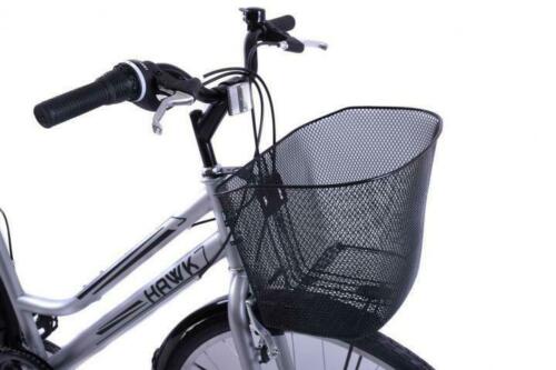 STRONG FRONT FITTING BIKE SHOPPING BASKET STEEL WIRE MESH WITH SUPPORT BLACK