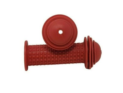 KIDS HANDLEBAR GRIPS BIKE BICYCLE SCOOTER BALANCE BIKE RED MUSHROOM SOFT 95MM