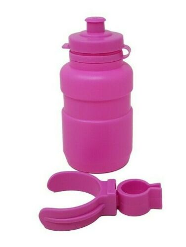 KIDS BIKE CYCLE 0.25L WATER BOTTLE & BRACKET BUY ONE GET ONE FREE - CHOOSE COLOUR: RED, BLUE, GREEN OR PINK