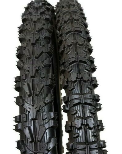 Pair (2) 24 X 1.95 (54–4507) Raleigh Krush Bike Tyres With Cream Band, Mtb