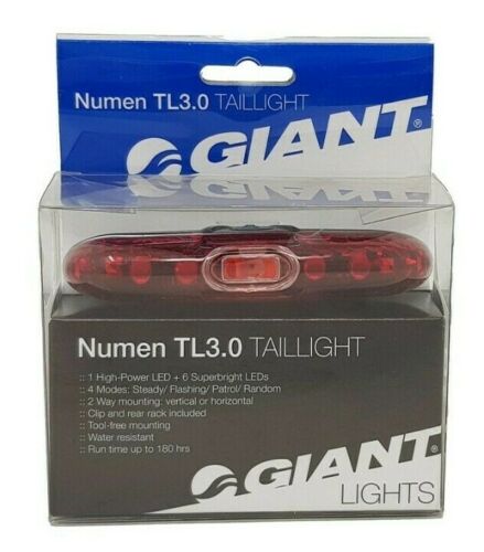 REAR GIANT NUMEN TL3.0 LED TAIL LIGHT, 4 MODE 6 SUPER BRIGHT LED'S EASY FIT
