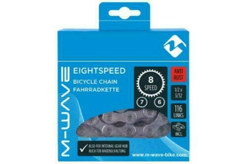 6 7 8 Speed Bike Chain 1/2 x 3/32" 116 Link Anti-Rust MTB City Hybrid Silver