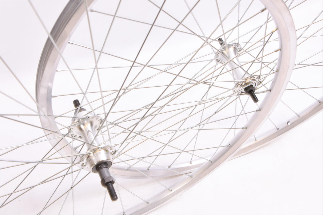 Pair Road Bike 700c (622–17) 5-6-7 Spd Wheels Double Wall Rim Quando Nutted Hubs 130mm