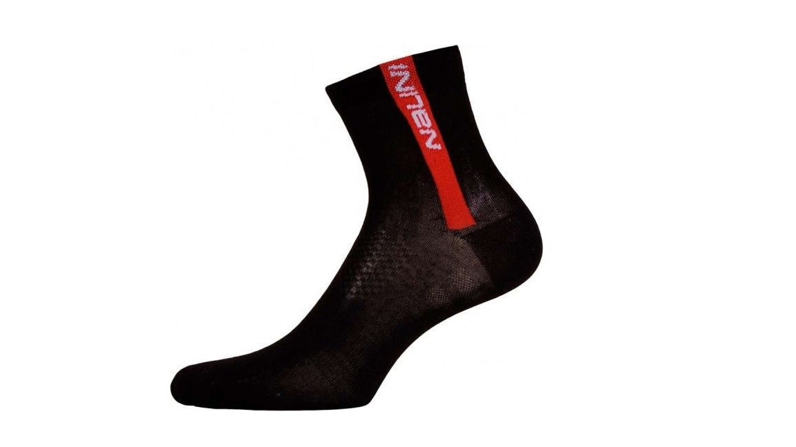 Nalini Red Cycling Socks H:9cm - Black -Choose Size