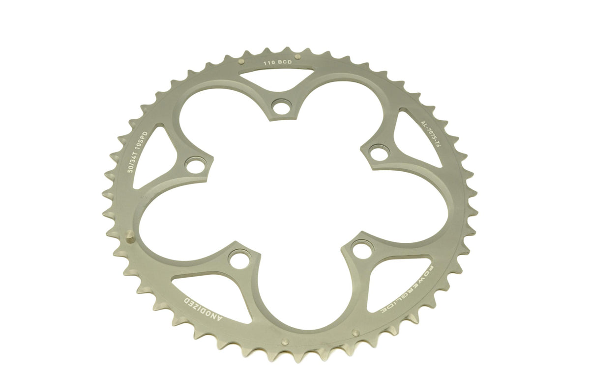 SRAM 10 SPEED ROAD BIKE POWERGLIDE CHAINRING 110BCD 50TEETH COMPACT VE