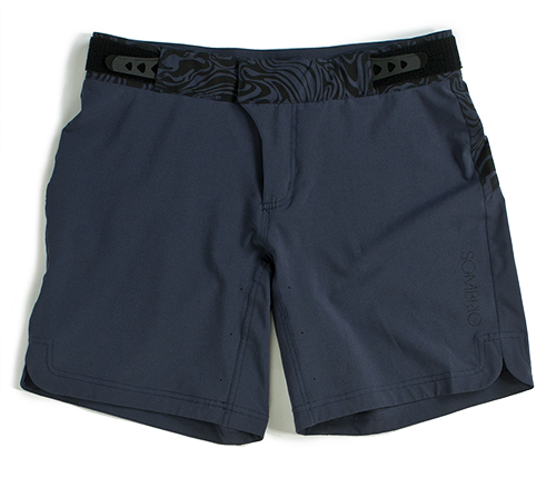 Sombrio Windy Pass Epik Womens Shorts - 32” Waist (Medium) – Blue-Slate