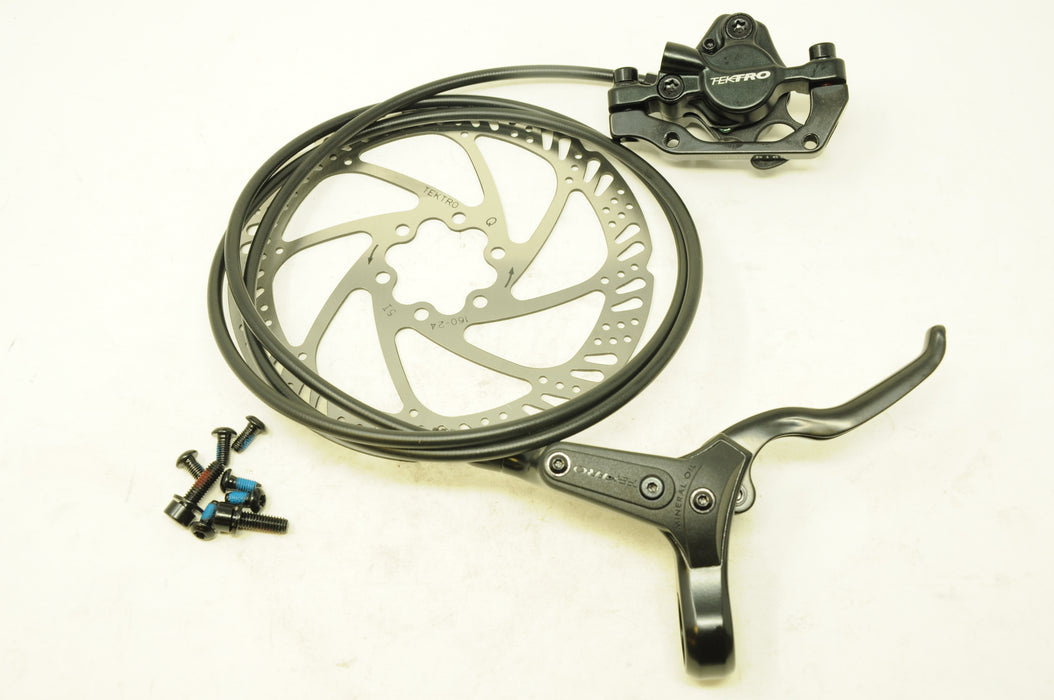 TEKTRO M285 HYDRAULIC COMPLETE BRAKE ; RIGHT LEVER,CALIPER,ROTOR & 1400mm CABLE