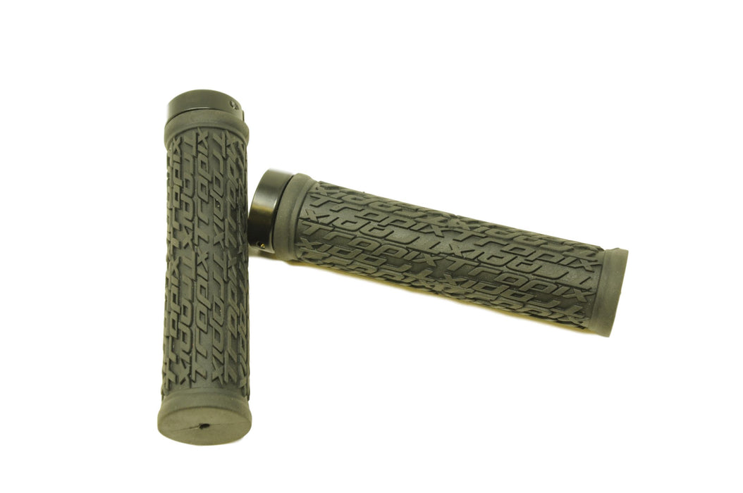 Tropix Quality MTB Lock On Handlebar Grips Lock Ring 22.2mm Black 140mm