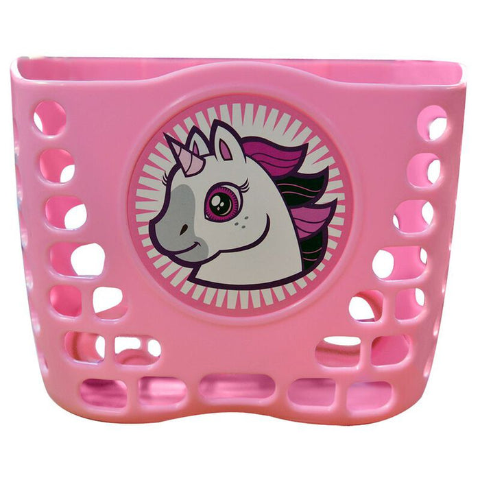 Oxford Pink Unicorn Front Bike Handlebar Shopping Basket Carrier Child - Kids