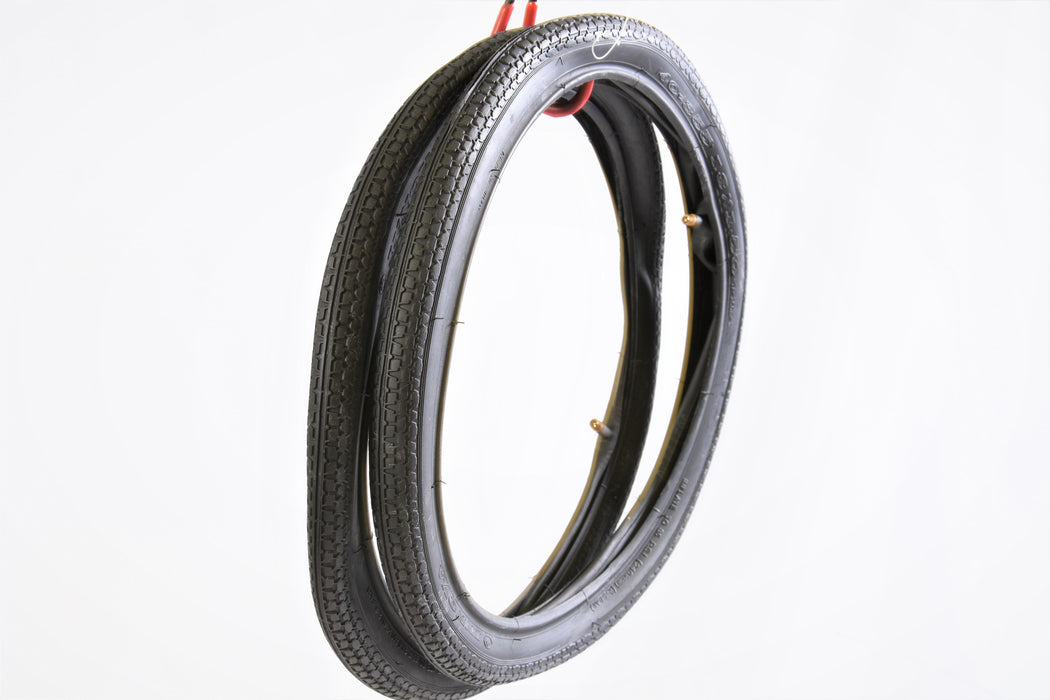 PAIR (2) 18" x 1.50 (40–355) BIKE TYRES WITH FREE INNER TUBES ROAD TREAD (SUIT 1.75-2.215)