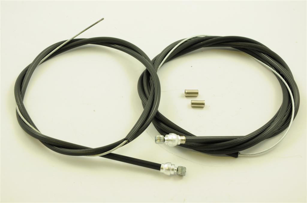 RARE MOULTON BESPOKE BRAKE CABLE SET WITH RIBBED OUTER , FRONT & REAR BRAKE TO YOUR SIZE BLACK