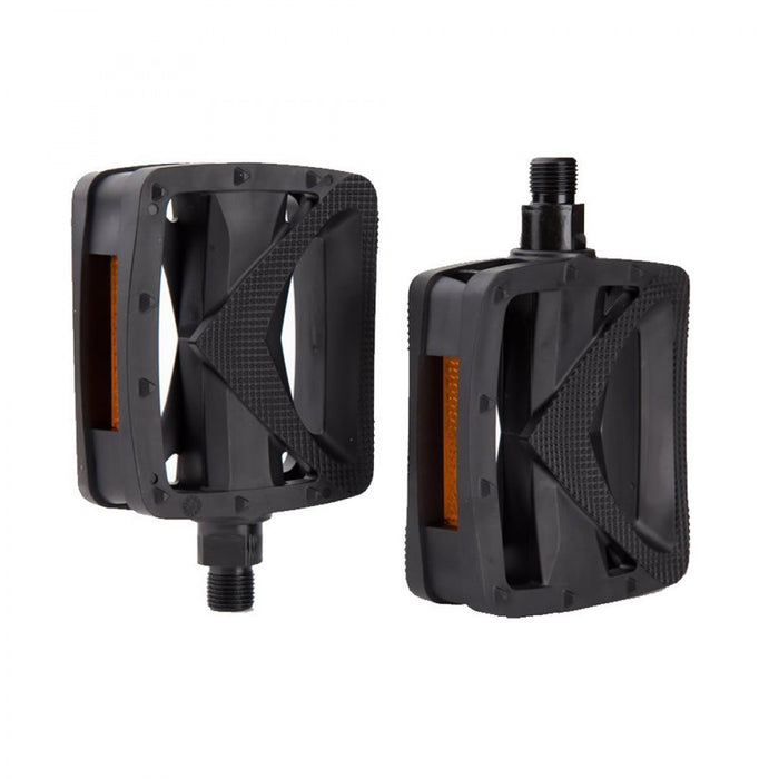 PAIR VP SQUARE PLATFORM QUALITY BIKE PEDALS WITH REFLECTORS IDEAL FOR MTB, CITY, TREKKING CYCLES (VP-875)
