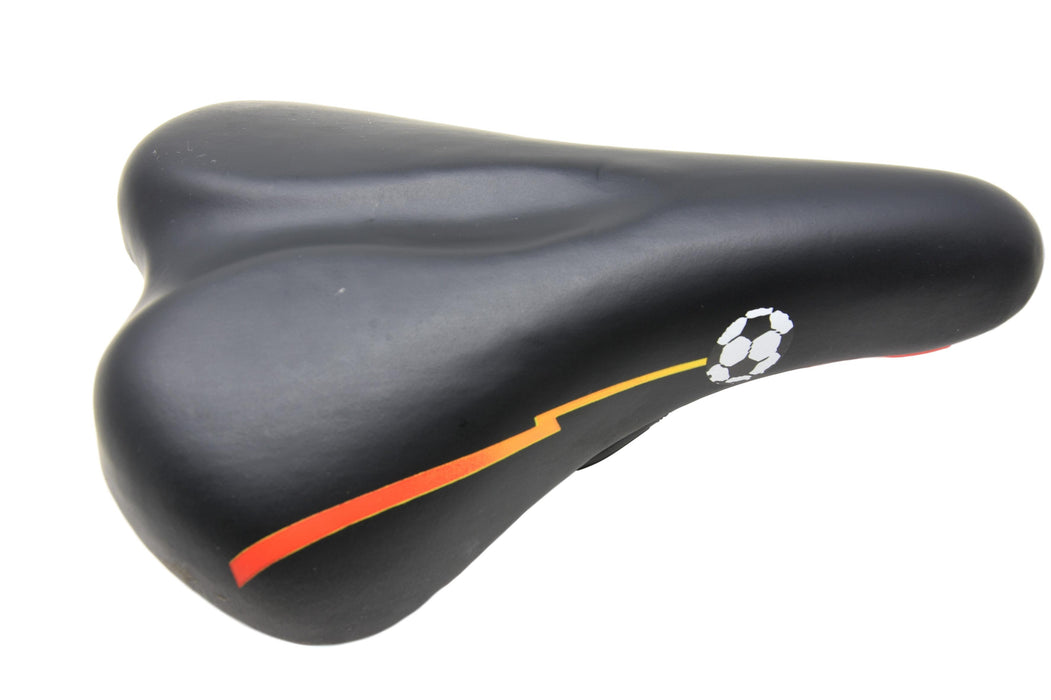 RALEIGH STRIKER SADDLE BLACK WITH RED BUMPER UNDERSIDE ALSO SUIT OTHER KIDS BIKES