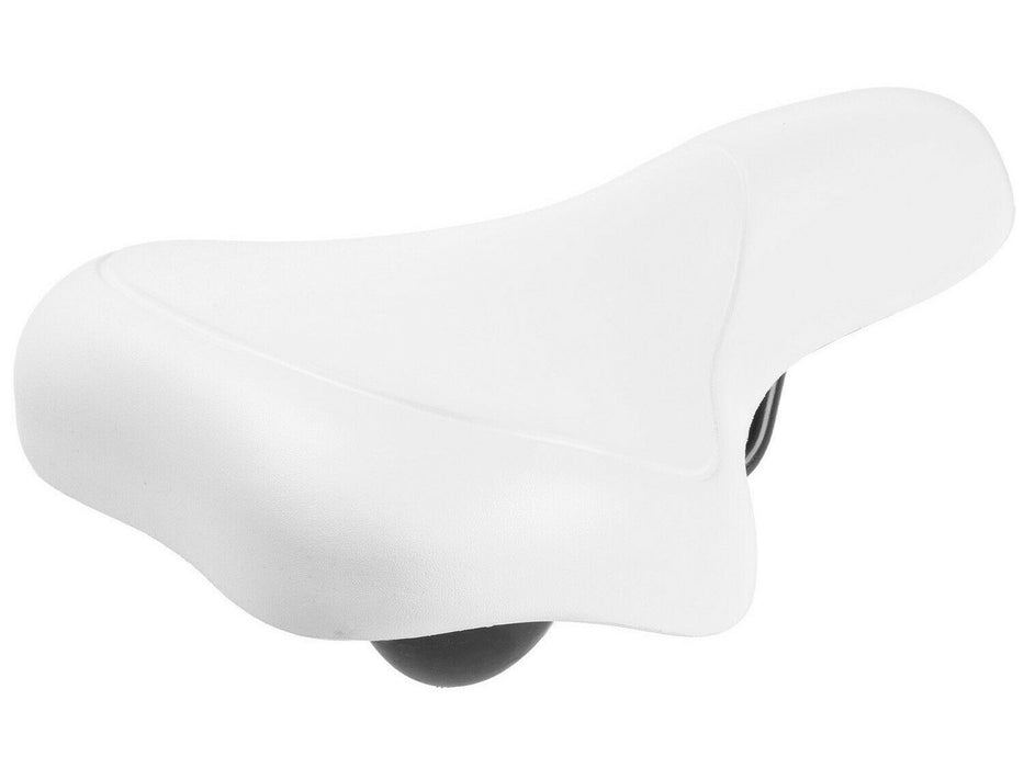 White Super Comfort Wide Eva Soft Padded Bicycle Saddle Ladies - Men's Bike Seat