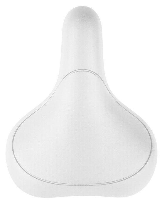 White Super Comfort Wide Eva Soft Padded Bicycle Saddle Ladies - Men's Bike Seat