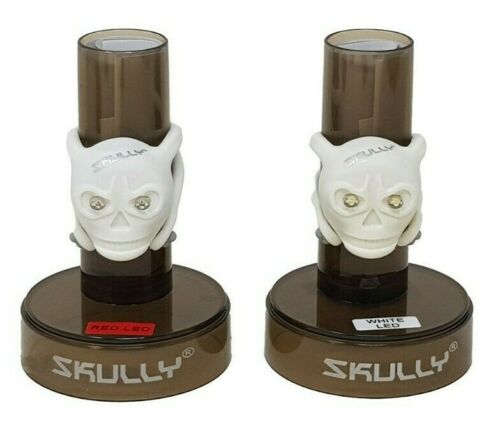 PAIR OF SKULLY BONEHEAD BRIGHT LED SILICONE WRAP AROUND LIGHT SETS ASS. COLOURS