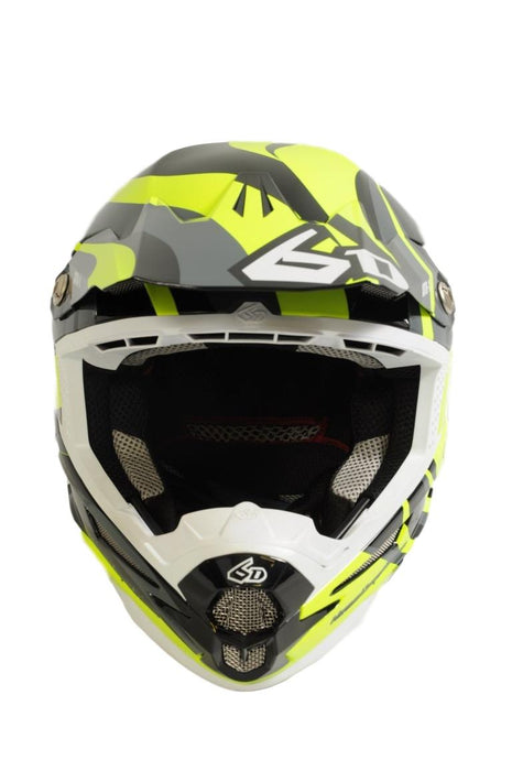 6D ATR-1 Flo Moto-X - Motocross Helmet - XL – Black - Neon Yellow