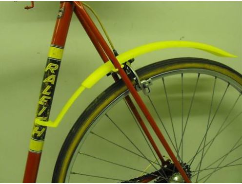 Pair Yellow Clip On Clip Off Racer Bike Mudguards Suit 70’s 80’s 90’s & Modern Racing Road Bikes & Fixie Cycles