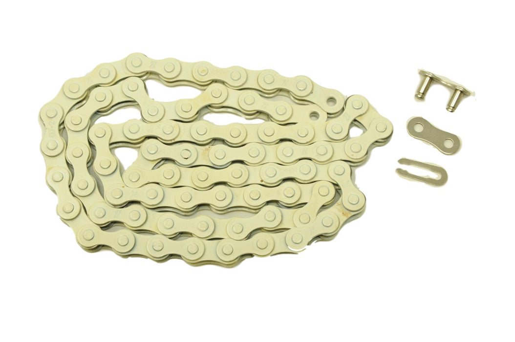 White heavy duty BMX bike chain KMC Z510 1-2 x 1-8 72 link (36”) or can cut to your size