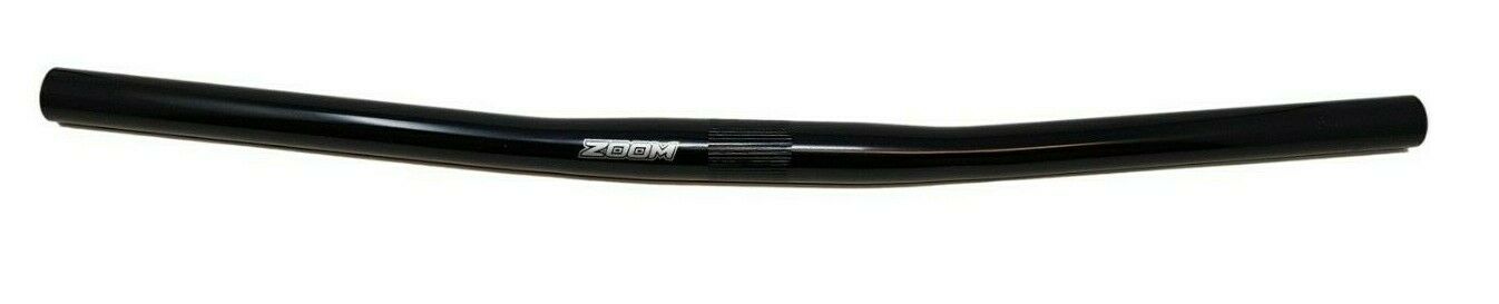 Zoom Bike Handlebars High Gloss Black Straight Flat Bar All Rounder Type 560mm